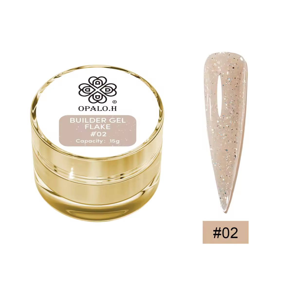 Gel Builder Shimmer y Flakes