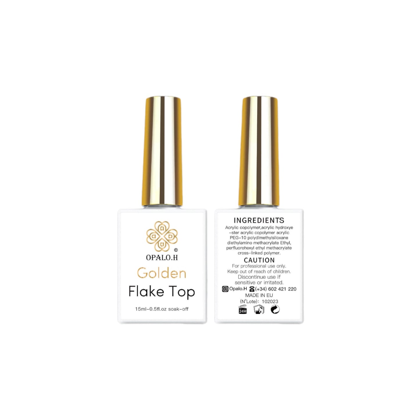top coat flakes golden 15g
