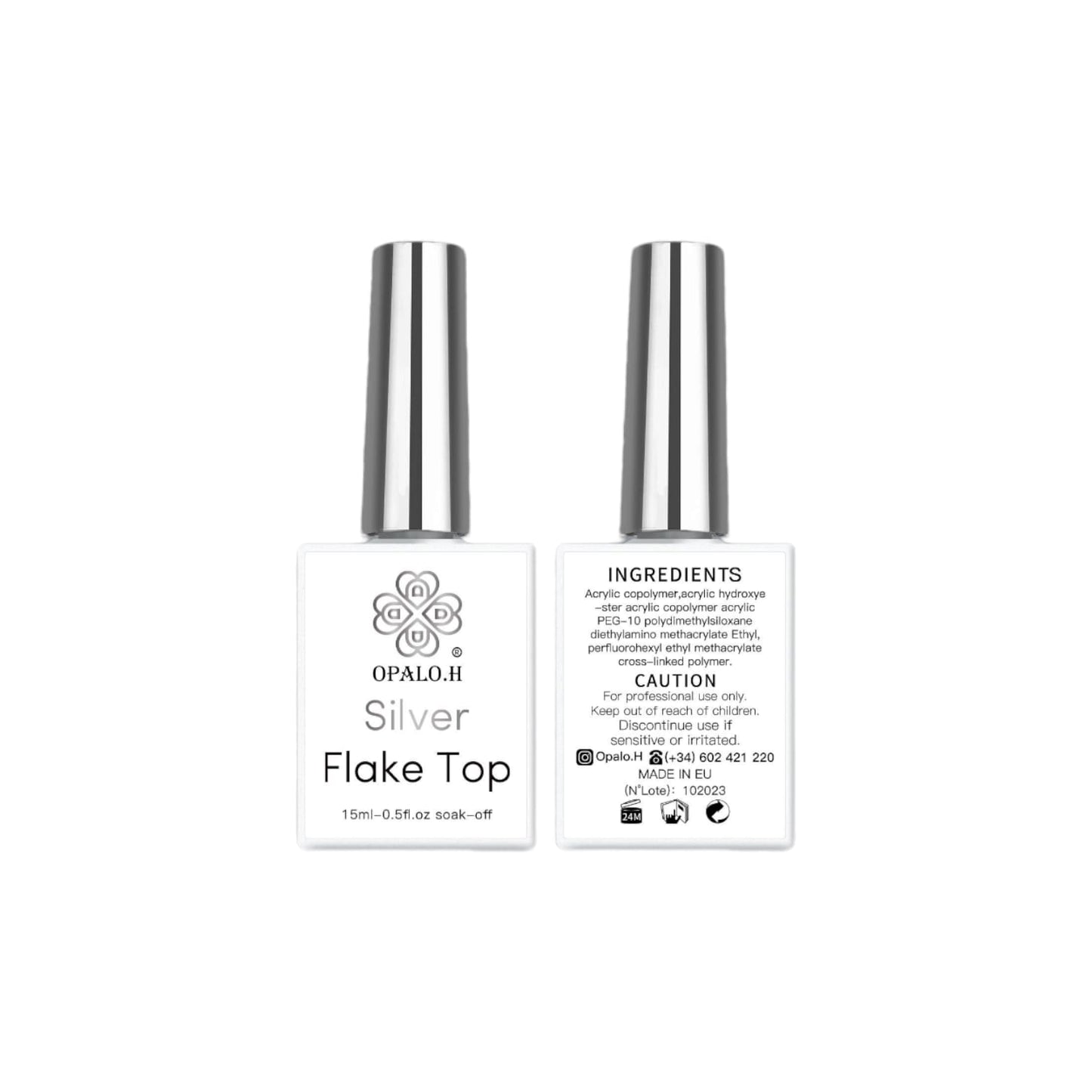 top coat flakes silver 15g